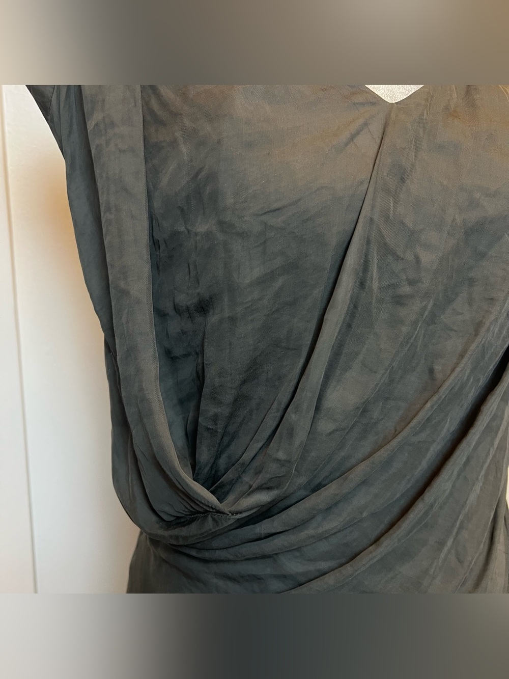 AllSaints Japanese Cloth Gray Sleeveless Midi Dress Women’s Size US 6 / UK 10 - Picture 4 of 12